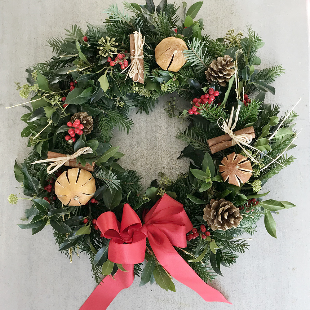 Red and Gold Chritmas Wreath Leamington Spa