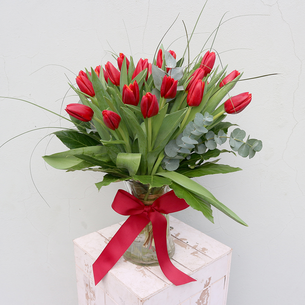 Valentines Tulip Vase
