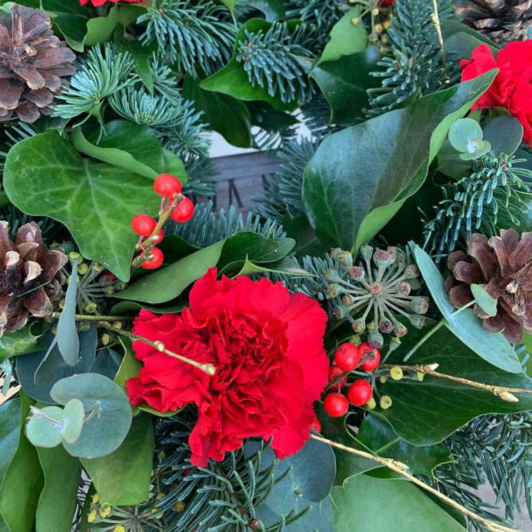 Festive Memorial Tribute Wreath