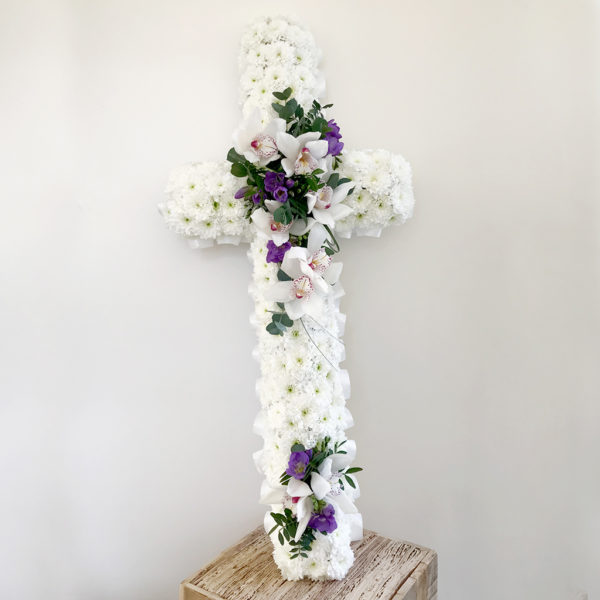 Based Floral Cross