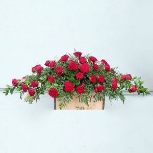 Rose Coffin Spray