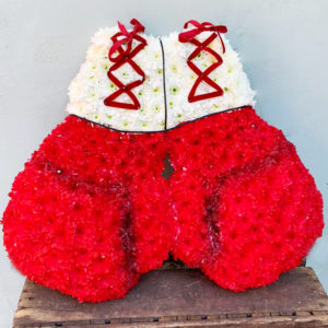 Boxing Gloves Funeral Flowers Tribute