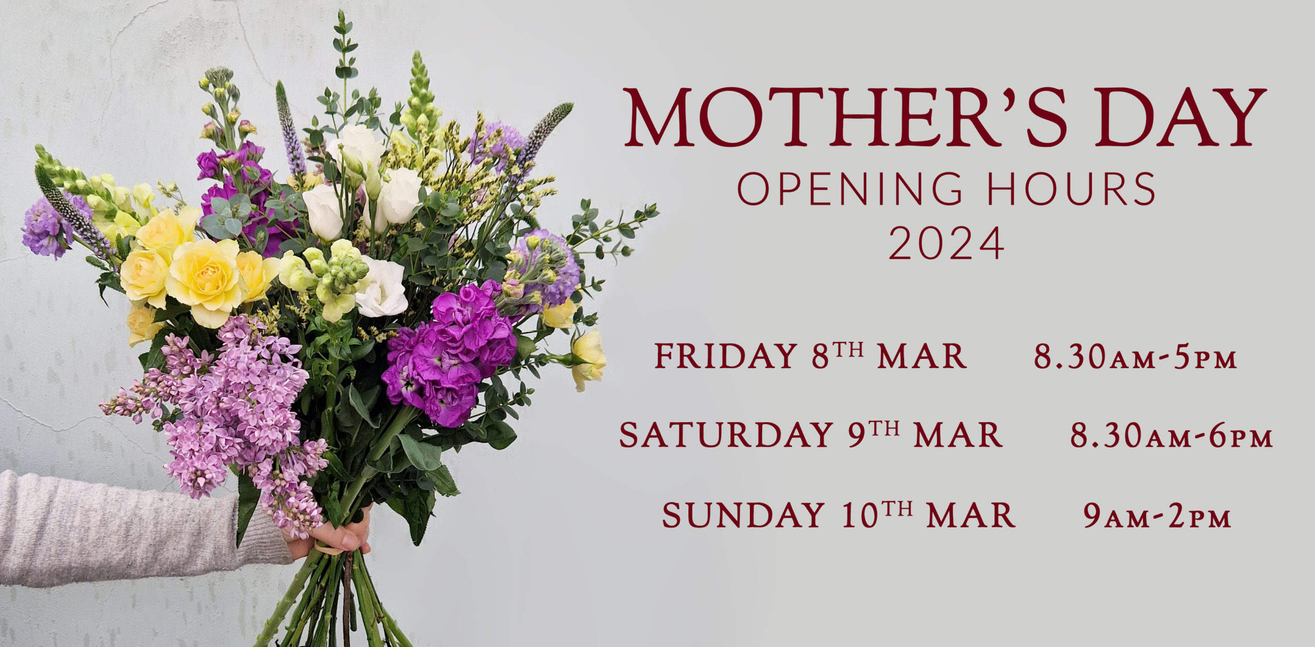 Mothers Day Opening Hours 2024